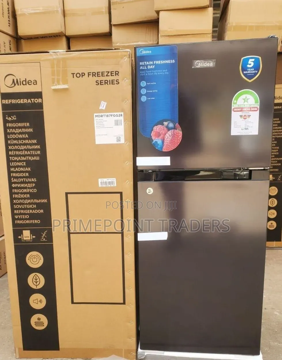 Midea 128 Litres Double Door Fridge –Smart Storage for Everyday Living