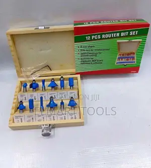 12-Piece Tungsten Carbide-Tipped Wood Router Bit Set 8mm