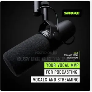 Shure SM7B Dynamic Studio Vocal Microphone.