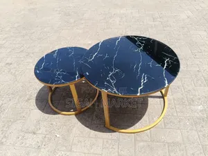 Nesting Coffee Table Black White