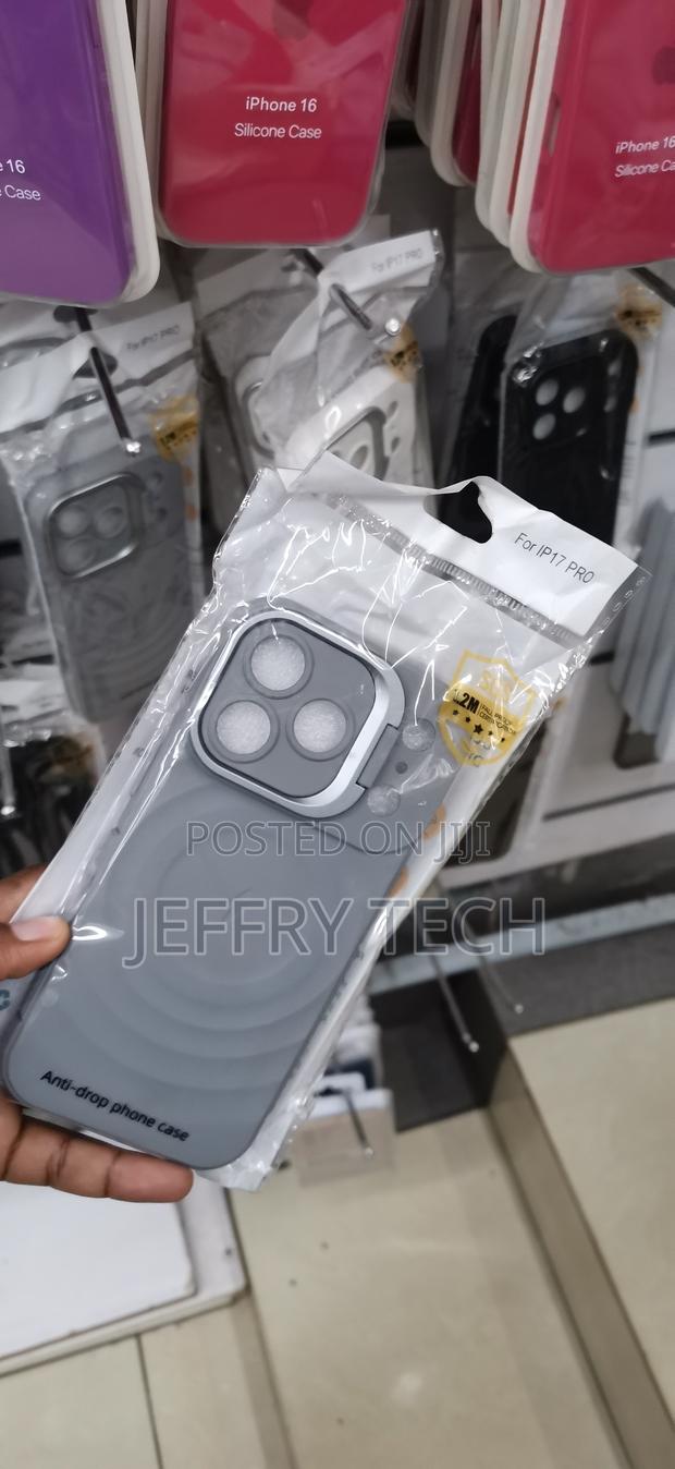 iPhone 17 Pro Grey, Anti-Drop Ripple Pattern Magnetic Phone Case - thumbnail 2