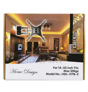 Home Design HDL-117B-2 Swivel TV Wall Bracket for 14-55 Inch.