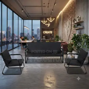 Office Sofa; Executive Five Seaters Leather Reception Sofa Set Bench