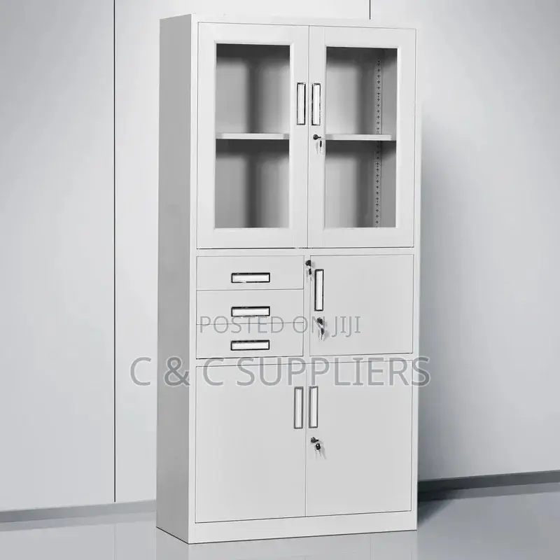 Lockable Steel Office Cabinet With 3 Drawers
