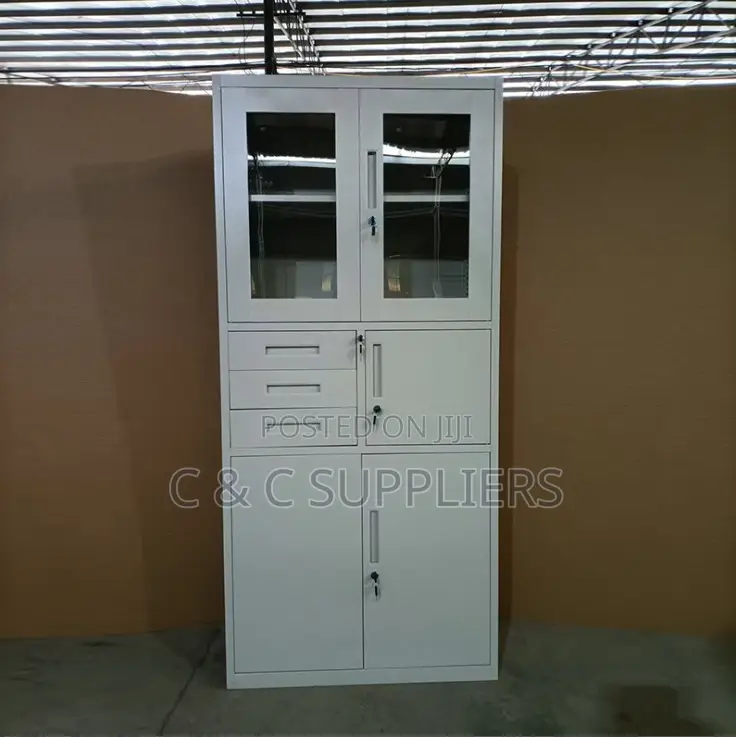 Lockable Steel Office Cabinet With 3 Drawers