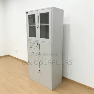 Lockable Steel Office Cabinet With 3 Drawers