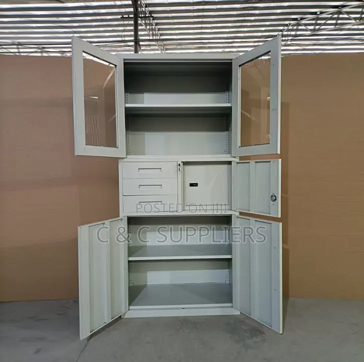 Lockable Steel Office Cabinet With 3 Drawers