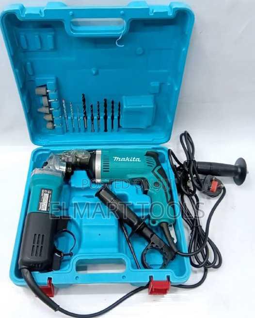 Makita Electric Drill and Angle Grinder Combo Kit