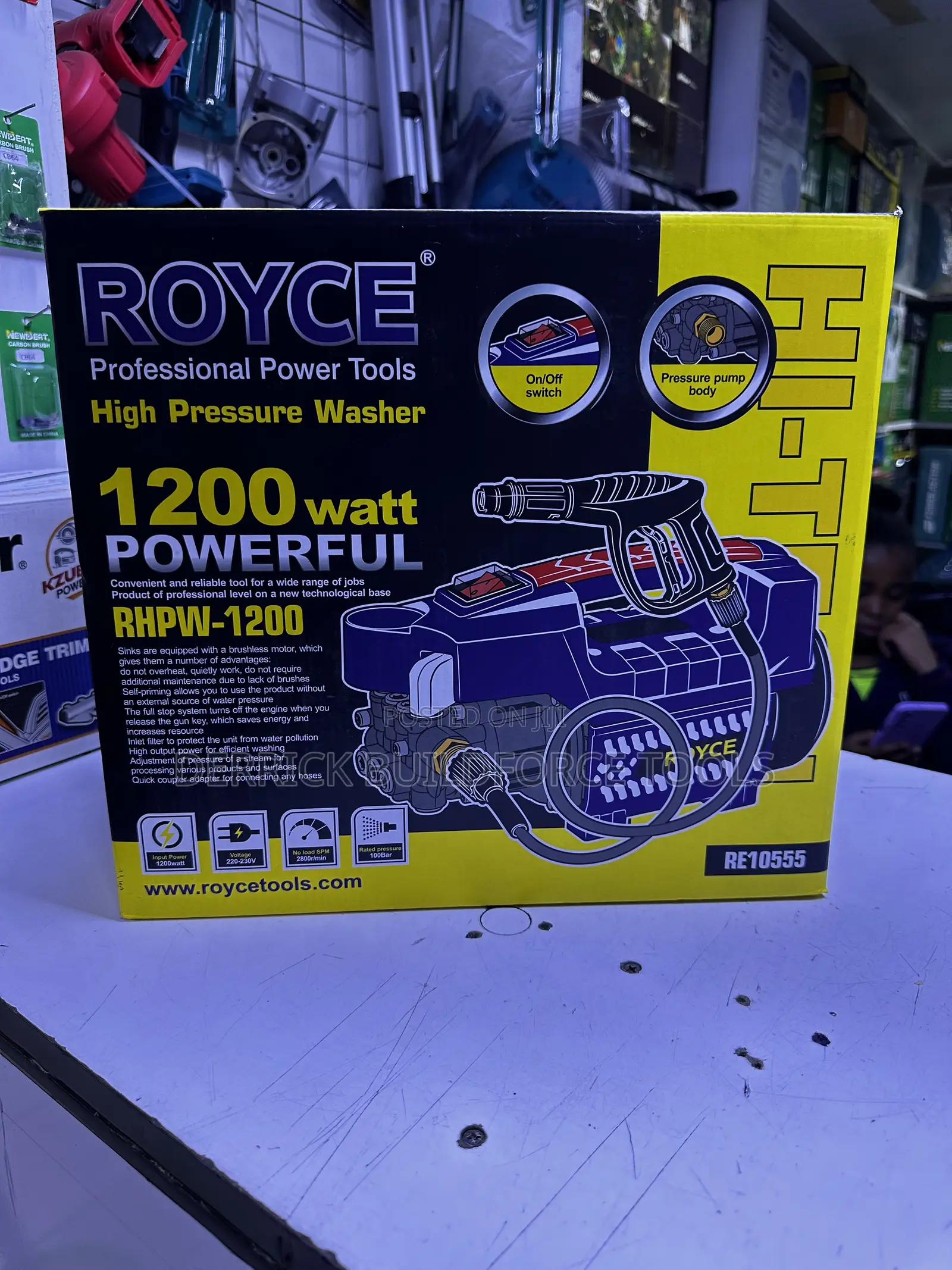 Royce Portable High Pressure Washer 1200Watts