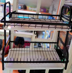 Heavy Duty 2 Tier Dish Rack With Cutlery Holder Chop Board Holder