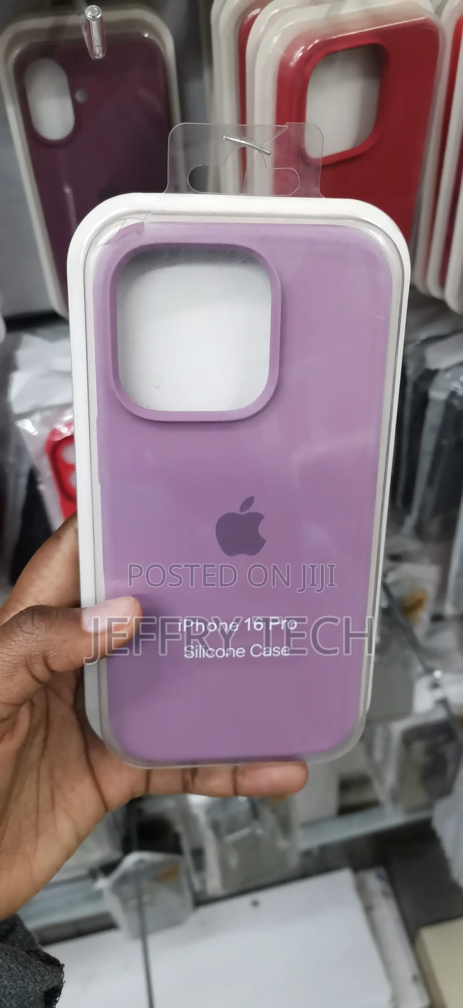 iPhone 16 Pro Silicone Case in a Light Purple Shade