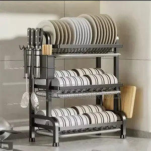 Original High Quality Heavy Duty 3 Tier Dish Rack With Cutlery Holder