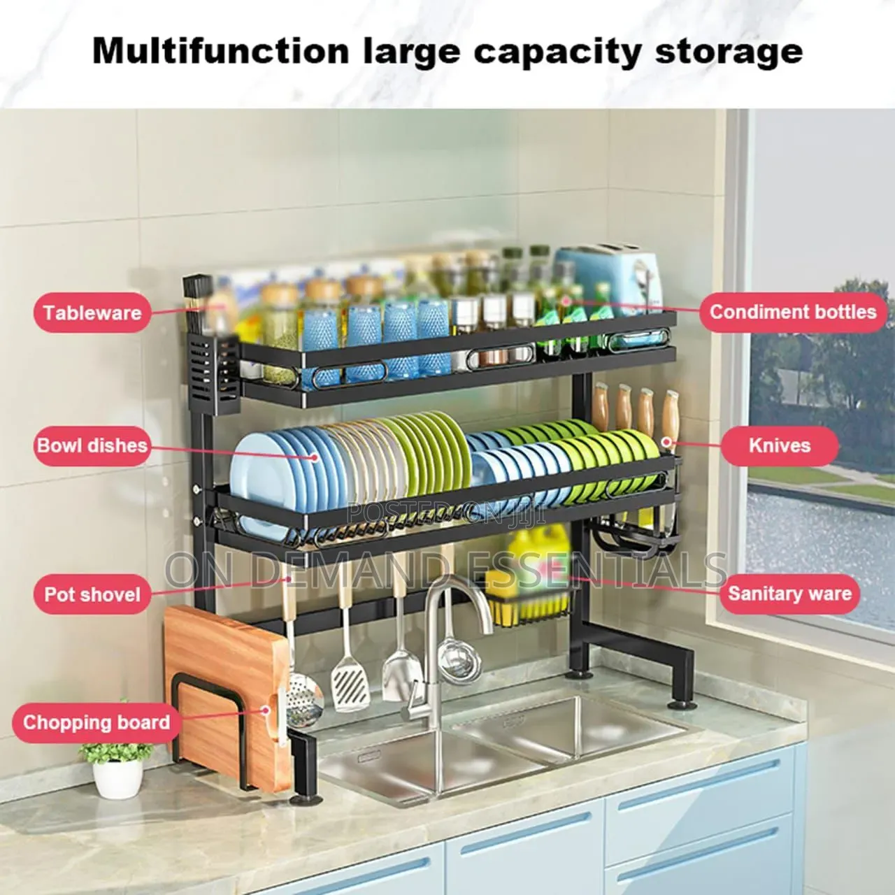 Double Layer Over the Sink Dish Rack