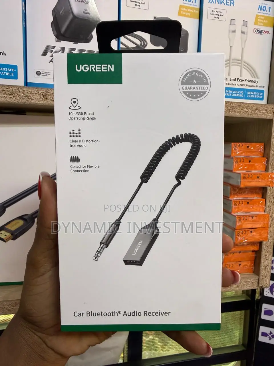 UGreen Car Bluetooth 5.0 Receiver Audio Adapter