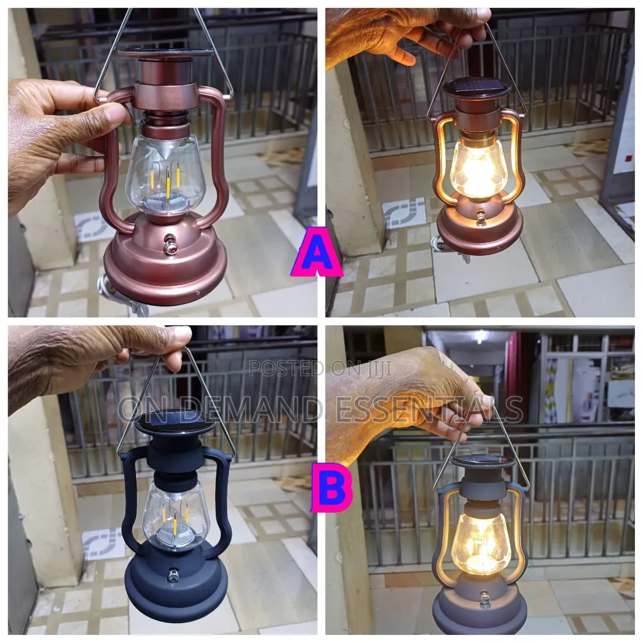 3 in 1 Solar/Rechargeable /Manual Lantern Lamp