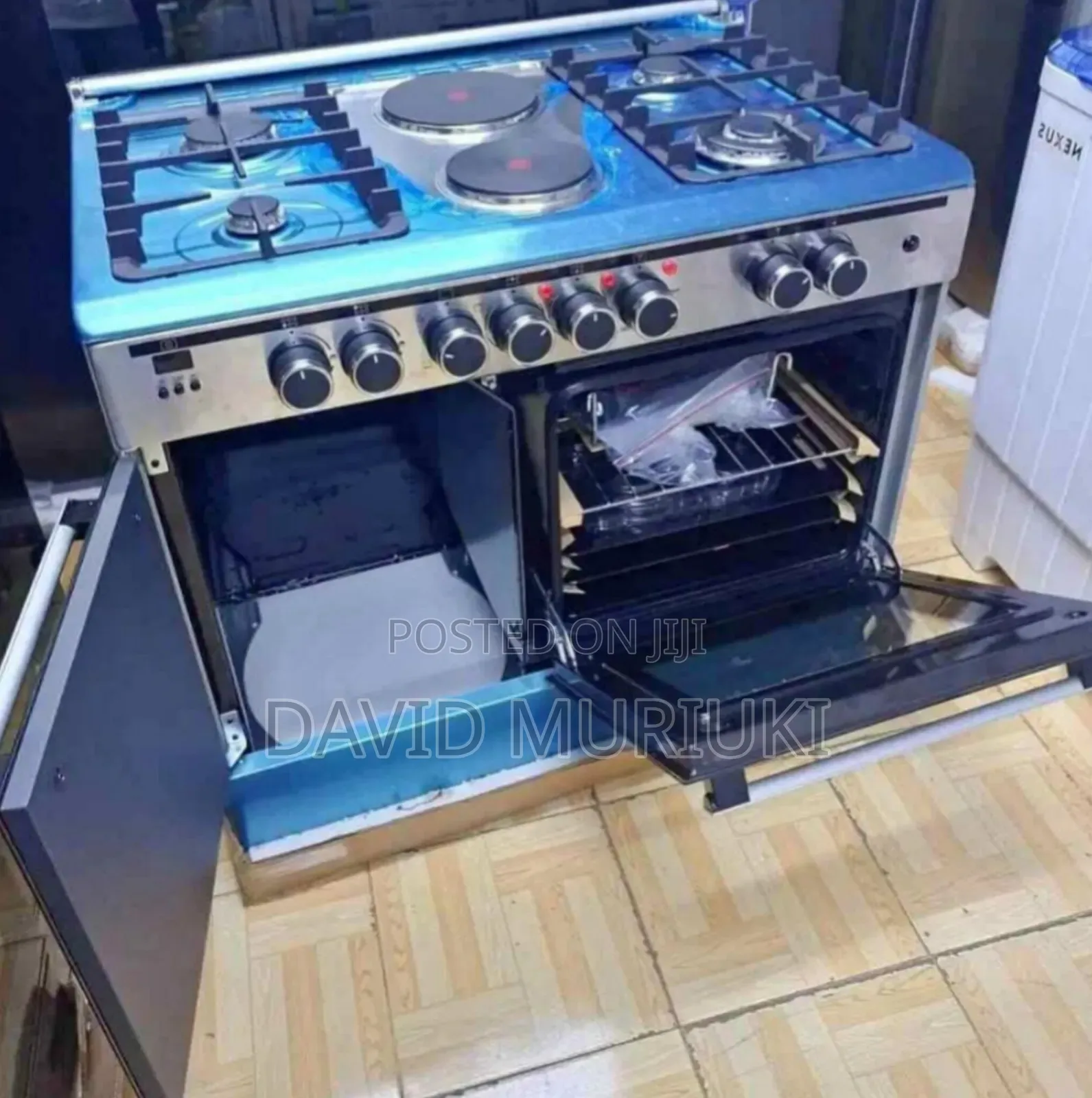 60*90 Haier 4+2 Standing Cooker With Gas Compartment and Sensor.