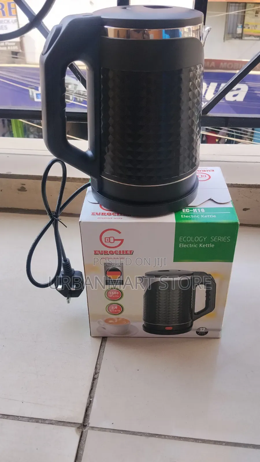 Eurochef 1500W Stainless Steel Water Kettle, 2 Litres