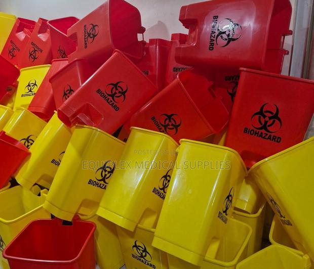 Biohazard Pedal Bins (30L Bins | Black, Red, and Yellow)