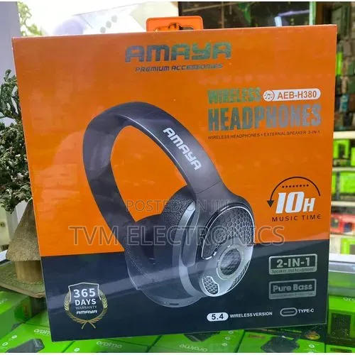 Amaya AEB-H380 Wireless Speaker Headset With Headphones 2 in 1