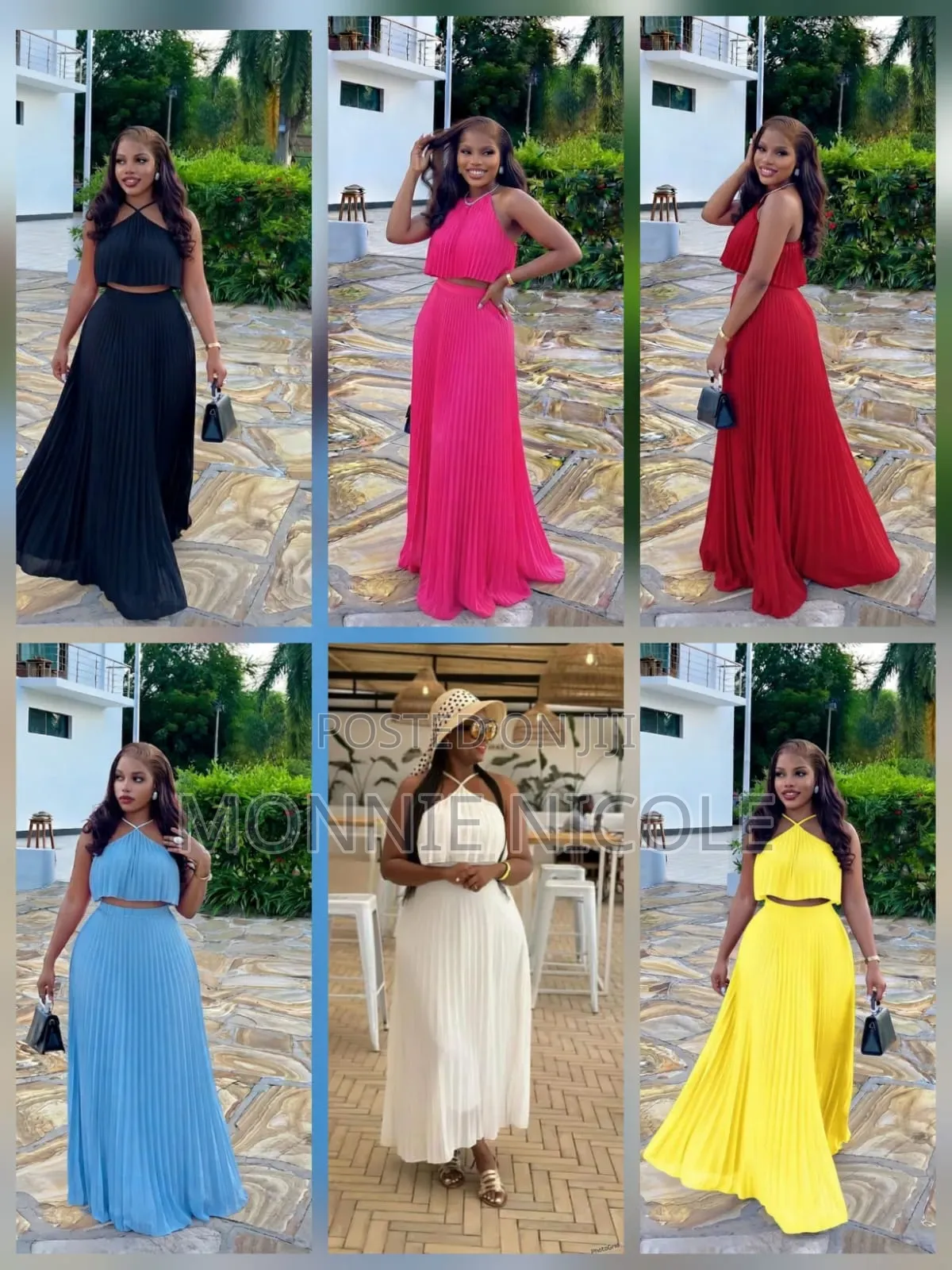 Summer Ladies Two Piece Skirt Set