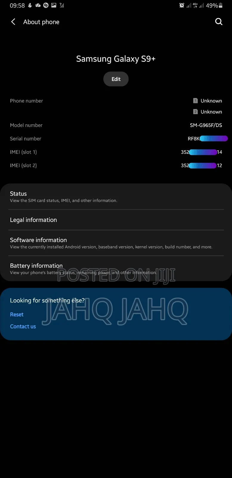Samsung Galaxy S9 Plus 64 GB Gray