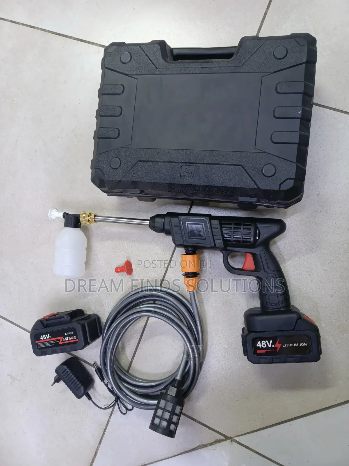Portable Power Washer Cordless Car Wash Gun With Foam Cannon Suction