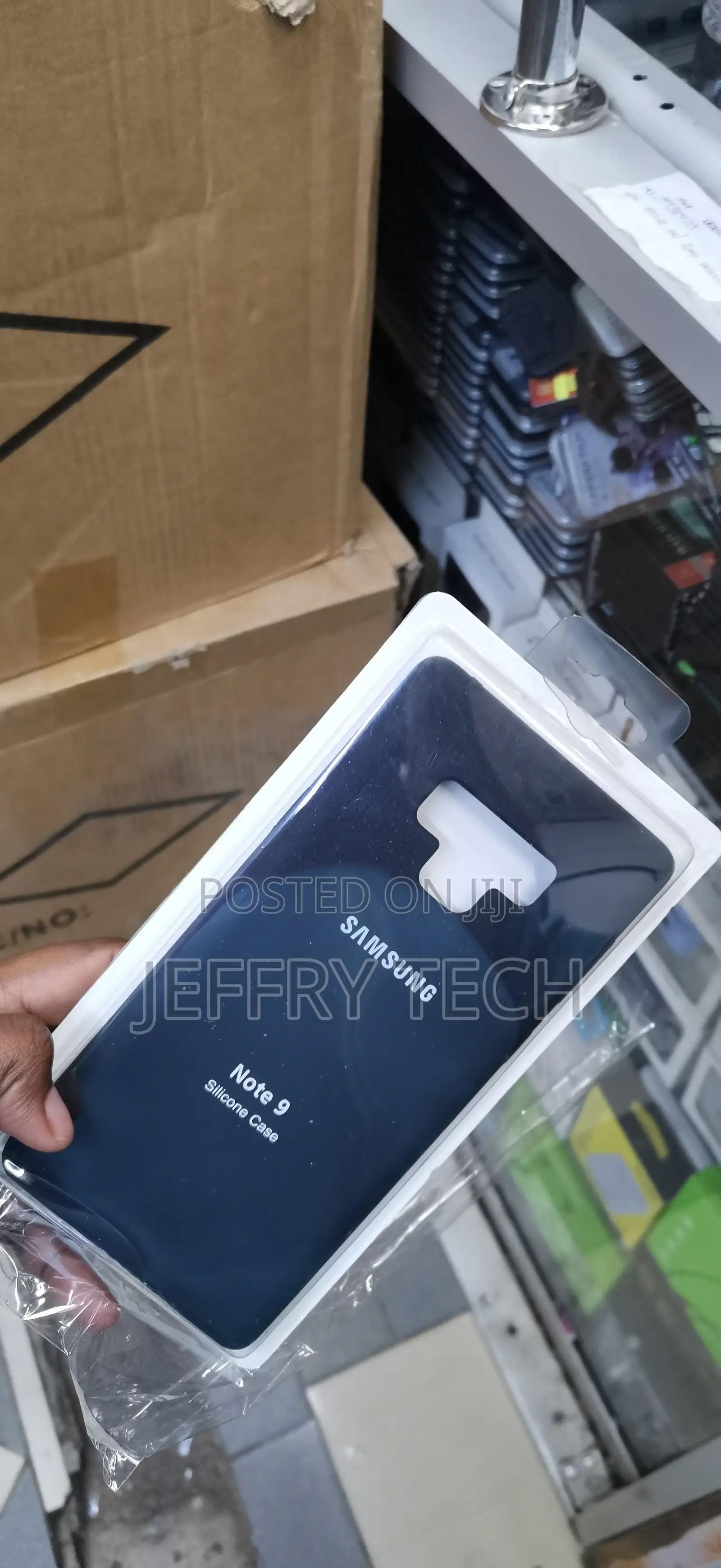 SGNote 9 Silicone Case. It Features a Sleek, Matte Black Finish