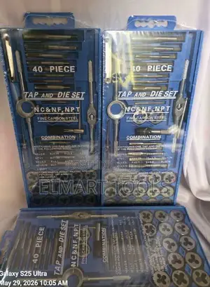 40-Piece Fine Carbon Steel Tap and Die Set
