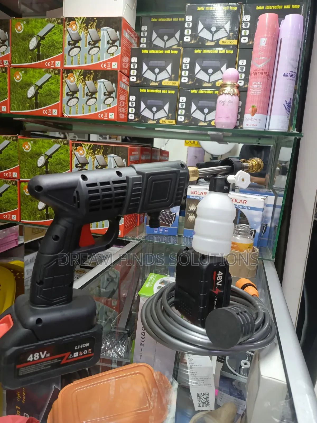 Wash Your Car Anywhere: 48v/96v Cordless High-Pressure Jet Gun