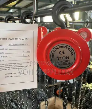 1-Ton Manual Hand Chain Block 3-Meter Lifting Height.