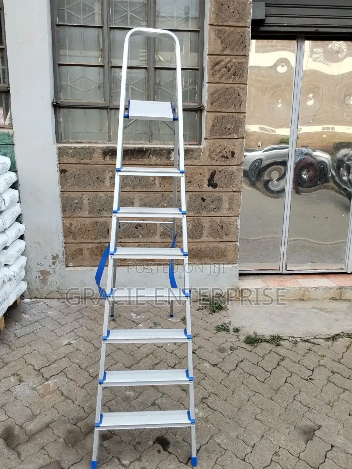 Household Aluminum 8 Step Ladder