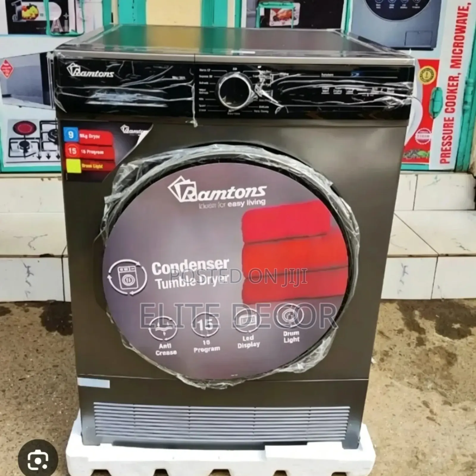 Ramtons RW/301 9KG Condenser Tumble Dryer – 15 Programs