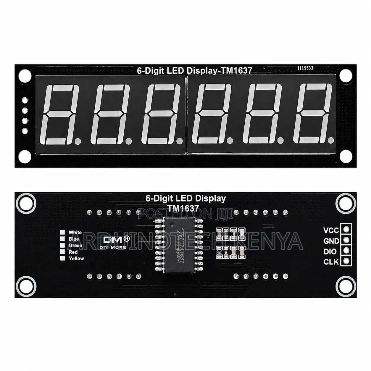 TM1637 6-Digit 0.56" Blue LED Display Module