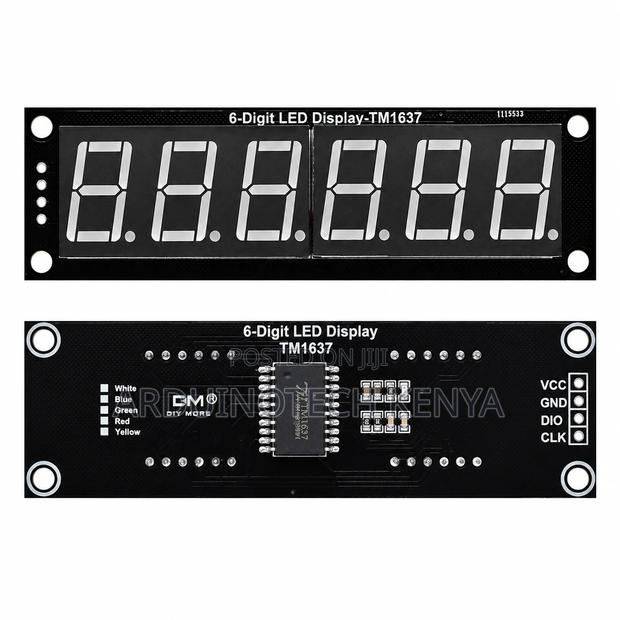 TM1637 6-Digit 0.56" Blue LED Display Module