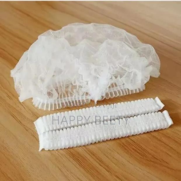 100pcs 19" Disposable Non Woven Hair Nets * at  - thumbnail 4