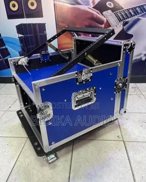 Heavy-Duty 12U + 10U Slanted Combo DJ Mixer Rack Flight Case