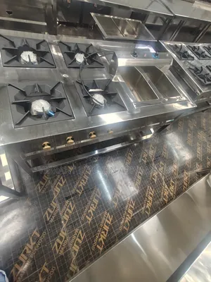 4 Burner + Double Deep Electric Fryer