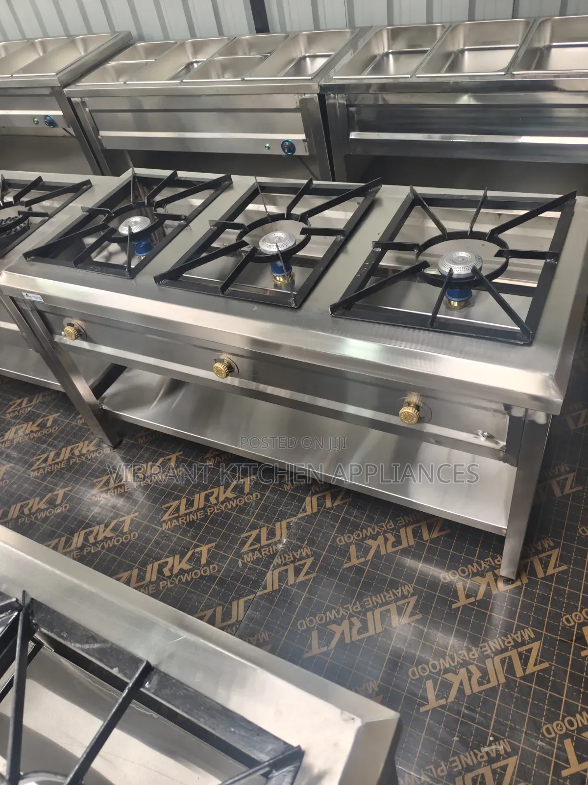 Three‐Burner Stainless Steel