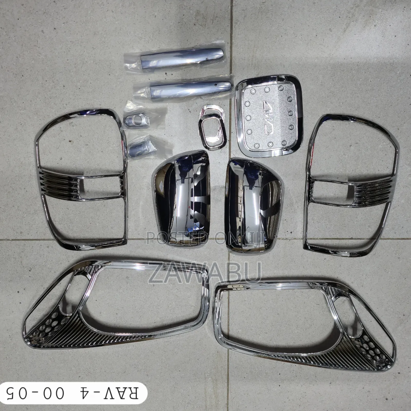 Chromekit Toyota Rav-4 2000-2005 Complete Set