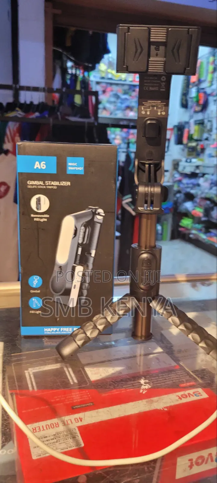 A6 Magic Snapshot Handheld Gimbal Stabilizer With LED Fill Light