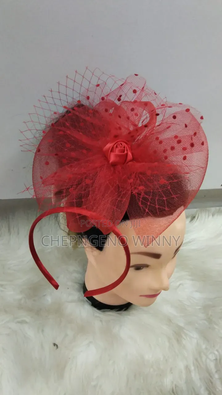 Red,black and Green Fascinators Available