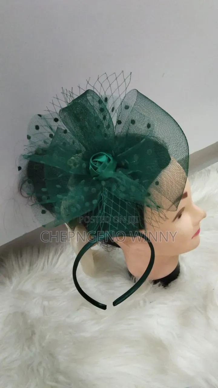 Red,black and Green Fascinators Available