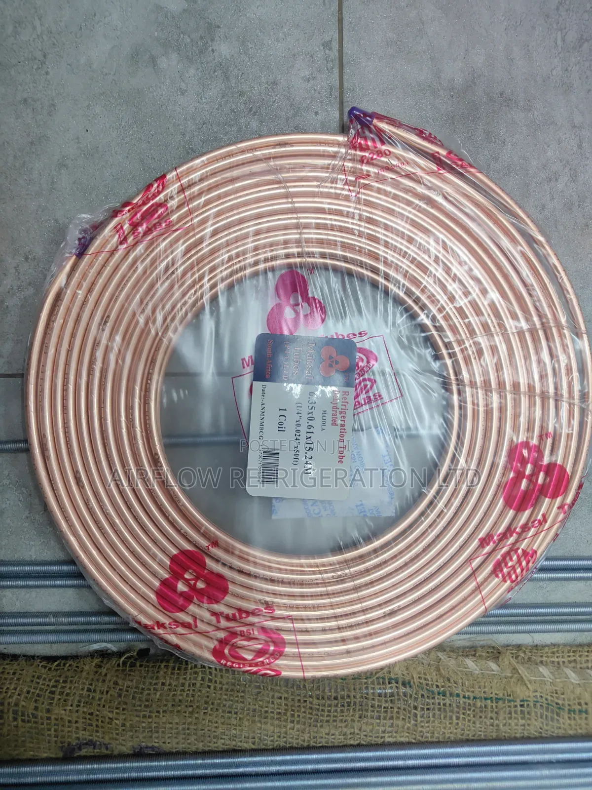 1⁄4" Heavy Gauge Maksal Copper Pipe.