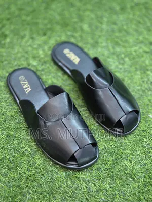 Zara Open-Toe Flat Leather Sandals Size 37-41