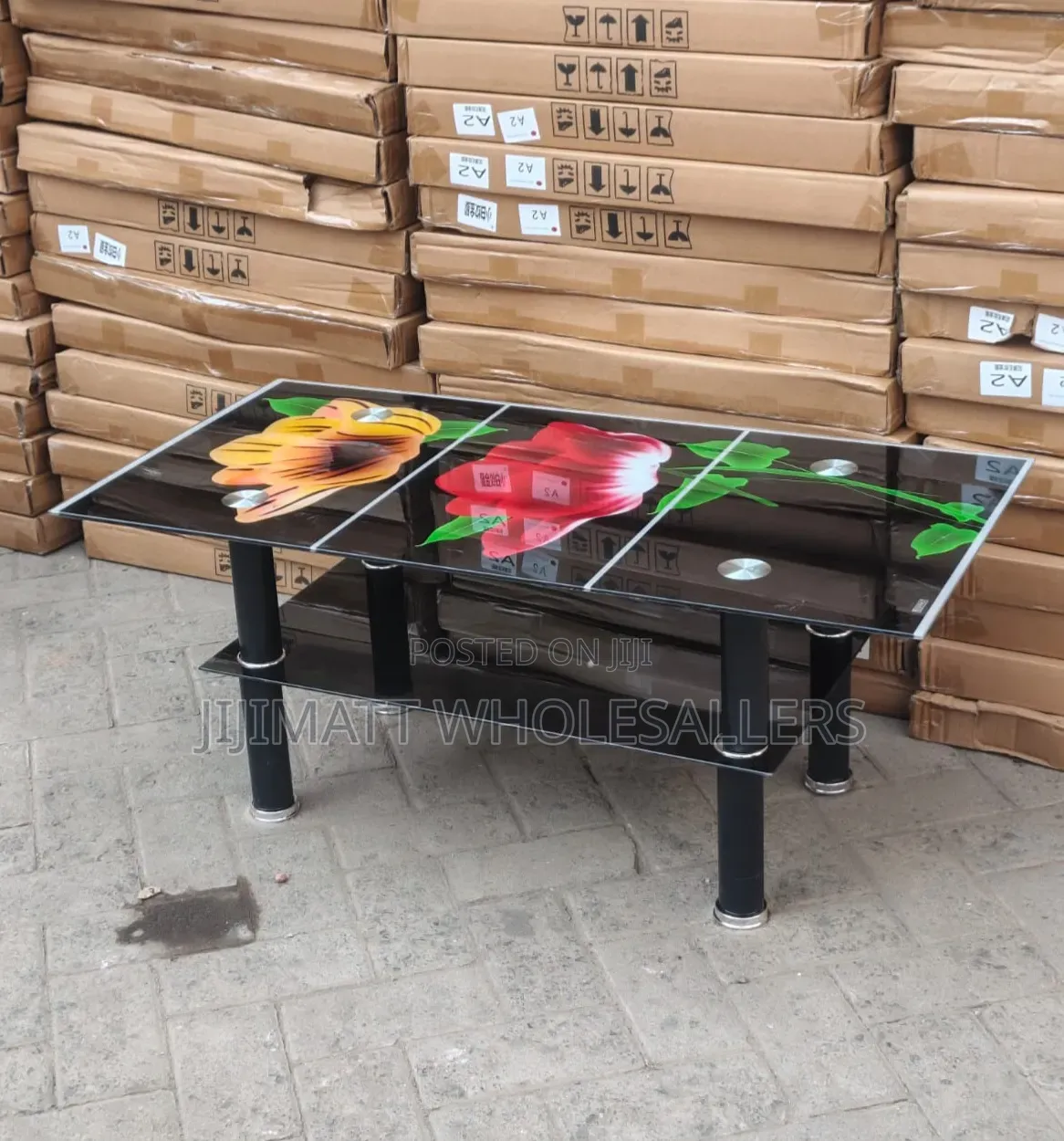 Executive Black Glass Coffee Tables