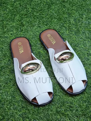 Trendy Zara Women's Slip-on Sandals Ft Gold-Embellishment 37-41