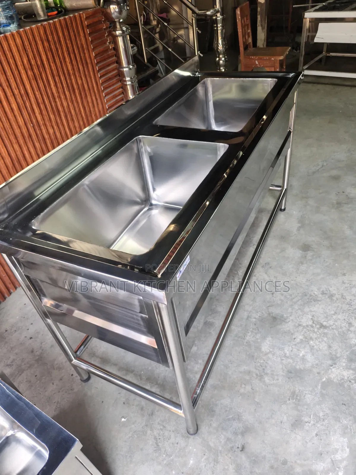 Two‐Bowl Stainless Steel Sink – Commercial Grade