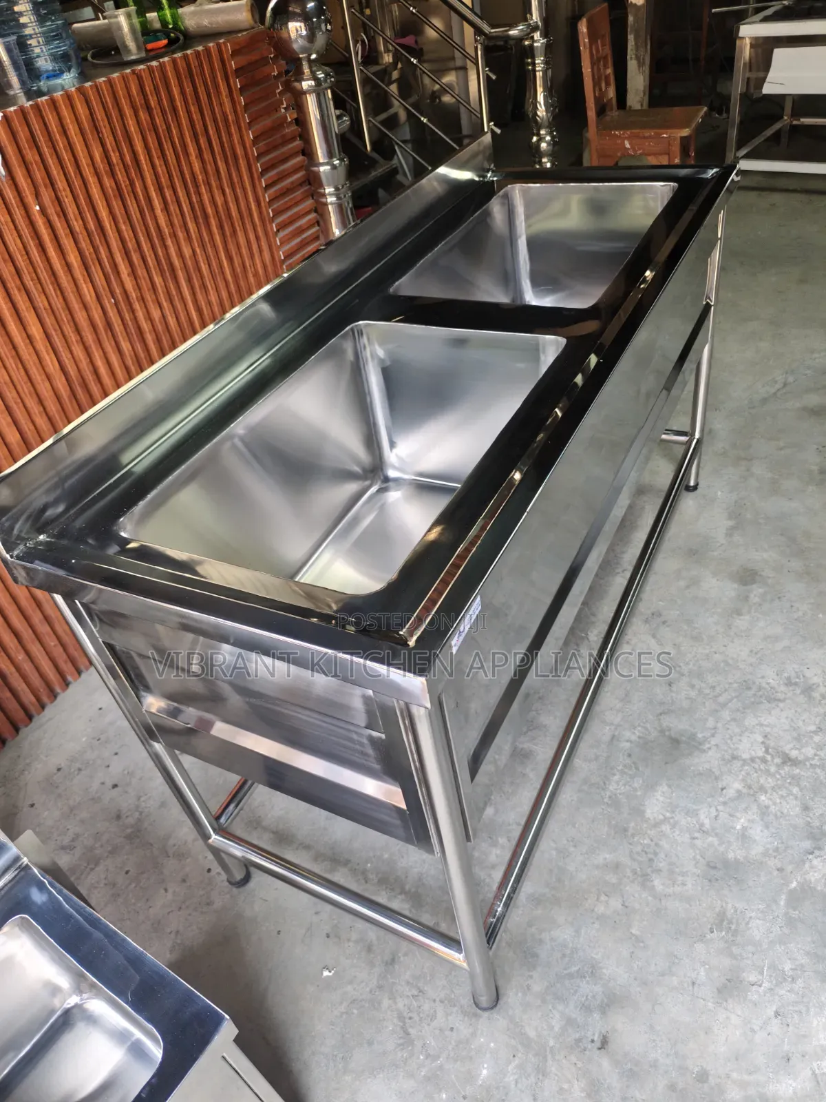 Two‐Bowl Stainless Steel Sink – Commercial Grade