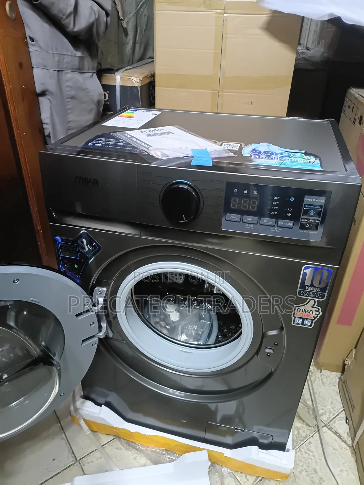 Mika 8KG Front Load Washing Machine – Brushless Inverter