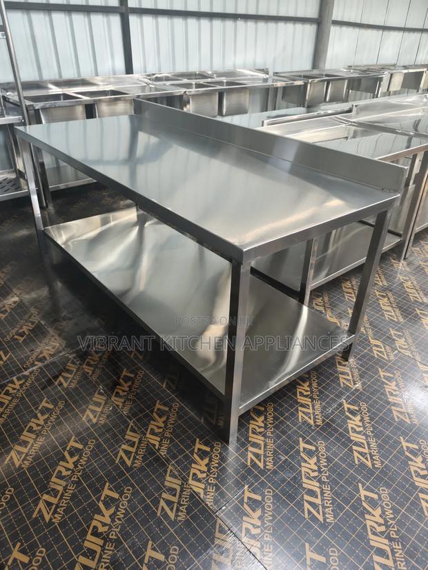 Full‐Length Stainless Steel Work Table - thumbnail 2